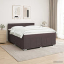 vidaXL Boxspring ágy matraccal Sötét Barna 140 x 200 cm Szövet