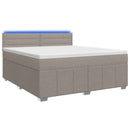 vidaXL Boxspring ágy matraccal Tópszínű 180 x 200 cm Szövet