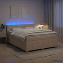 vidaXL Boxspring ágy matraccal Krémszínű 140 x 200 cm Szövet