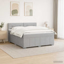 vidaXL Boxspring ágy matraccal Világosszürke 160 x 200 cm Szövet