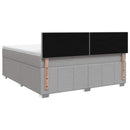 vidaXL Boxspring ágy matraccal Világosszürke 180 x 200 cm Szövet