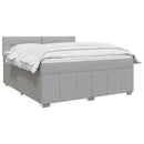 vidaXL Boxspring ágy matraccal Világosszürke 180 x 200 cm Szövet
