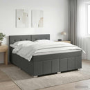 vidaXL Boxspring ágy matraccal Sötétszürke 140 x 190 cm Szövet