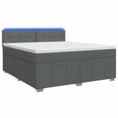 vidaXL Boxspring ágy matraccal Sötétszürke 180 x 200 cm Szövet