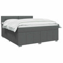 vidaXL Boxspring ágy matraccal Sötétszürke 180 x 200 cm Szövet