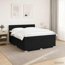vidaXL Boxspring ágy matraccal fejtámlával Fekete 180 x 200 cm Szövet