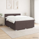 vidaXL Boxspring ágy matraccal Sötét Barna 160 x 200 cm Szövet