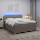 vidaXL Boxspring ágy matraccal Tópszínű 160 x 200 cm Szövet