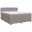 vidaXL Boxspring ágy matraccal Tópszínű 180 x 200 cm Szövet