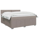 vidaXL Boxspring ágy matraccal Tópszínű 180 x 200 cm Szövet