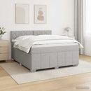 vidaXL Boxspring ágy matraccal Világosszürke 160 x 200 cm Szövet