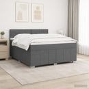 vidaXL Boxspring ágy matraccal Sötétszürke 140 x 190 cm Szövet