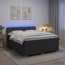 vidaXL Boxspring ágy matraccal Sötétszürke 180 x 200 cm Szövet
