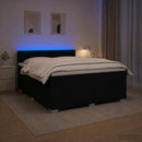 vidaXL Boxspring ágy matraccal fejtámlával Fekete 140 x 190 cm Szövet