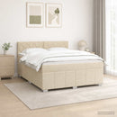 vidaXL Boxspring ágy matraccal Krémszínű 140 x 200 cm Szövet