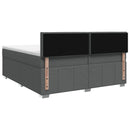 vidaXL Boxspring ágy matraccal Sötétszürke 200 x 200 cm Szövet
