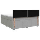vidaXL Boxspring ágy matraccal Világosszürke 200 x 200 cm Szövet