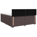 vidaXL Boxspring ágy matraccal Sötét Barna 200 x 200 cm Szövet