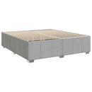 vidaXL Boxspring ágy matraccal Világosszürke 200 x 200 cm Szövet