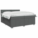 vidaXL Boxspring ágy matraccal Sötétszürke 200 x 200 cm Szövet