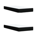 vidaXL Boxspring ágy matraccal fejtámlával Fekete 200 x 200 cm Szövet