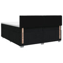 vidaXL Boxspring ágy matraccal fejtámlával Fekete 200 x 200 cm Szövet