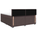 vidaXL Boxspring ágy matraccal Sötét Barna 200 x 200 cm Szövet