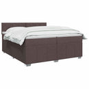 vidaXL Boxspring ágy matraccal Sötét Barna 200 x 200 cm Szövet