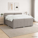vidaXL Boxspring ágy matraccal Tópszínű 200 x 200 cm Szövet