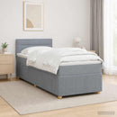 vidaXL Boxspring ágy matraccal Világosszürke 80 x 200 cm Szövet