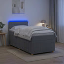 vidaXL Boxspring ágy matraccal Világosszürke 80 x 200 cm Szövet