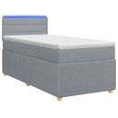 vidaXL Boxspring ágy matraccal Világosszürke 80 x 200 cm Szövet