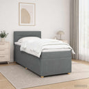 vidaXL Boxspring ágy matraccal Sötétszürke 80 x 200 cm Szövet
