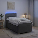 vidaXL Boxspring ágy matraccal Sötétszürke 80 x 200 cm Szövet