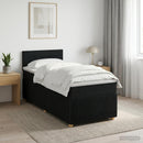 vidaXL Boxspring ágy matraccal fejtámlával Fekete 90 x 190 cm Szövet