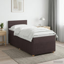 vidaXL Boxspring ágy matraccal Sötét Barna 80 x 200 cm Szövet