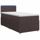 vidaXL Boxspring ágy matraccal Sötét Barna 80 x 200 cm Szövet