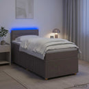 vidaXL Boxspring ágy matraccal fejtámlával Tópszínű 80 x 200 cm Szövet
