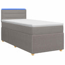 vidaXL Boxspring ágy matraccal fejtámlával Tópszínű 80 x 200 cm Szövet