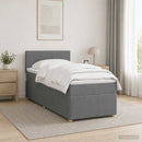 vidaXL Boxspring ágy matraccal Sötétszürke 80 x 200 cm Szövet