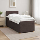 vidaXL Boxspring ágy matraccal Sötét Barna 100 x 200 cm Szövet