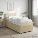 vidaXL Boxspring ágy matraccal Krémszínű 100 x 200 cm Szövet