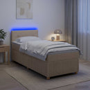vidaXL Boxspring ágy matraccal Krémszínű 100 x 200 cm Szövet