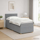 vidaXL Boxspring ágy matraccal Világosszürke 80 x 200 cm Szövet
