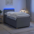 vidaXL Boxspring ágy matraccal Világosszürke 90 x 190 cm Szövet