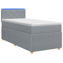 vidaXL Boxspring ágy matraccal Világosszürke 80 x 200 cm Szövet