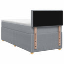 vidaXL Boxspring ágy matraccal Világosszürke 80 x 200 cm Szövet