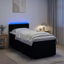 vidaXL Boxspring ágy matraccal fejtámlával Fekete 80 x 200 cm Szövet