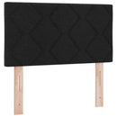 vidaXL Boxspring ágy matraccal fejtámlával Fekete 80 x 200 cm Szövet