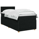 vidaXL Boxspring ágy matraccal fejtámlával Fekete 80 x 200 cm Szövet